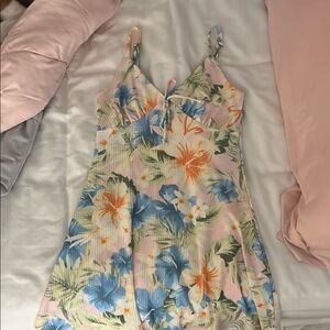 Forever 21 Floral Mini Dress - Blue, Orange, Green